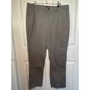 J.Crew‎ High-Rise Girlfriend Chino Pants Cropped Casual Khaki Size 14